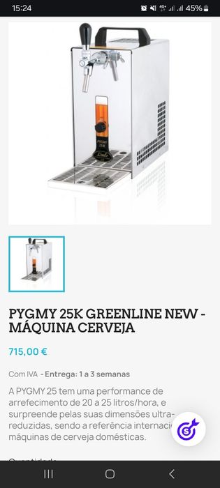 Maquina de cerveja lindr pygmy 25k como nova