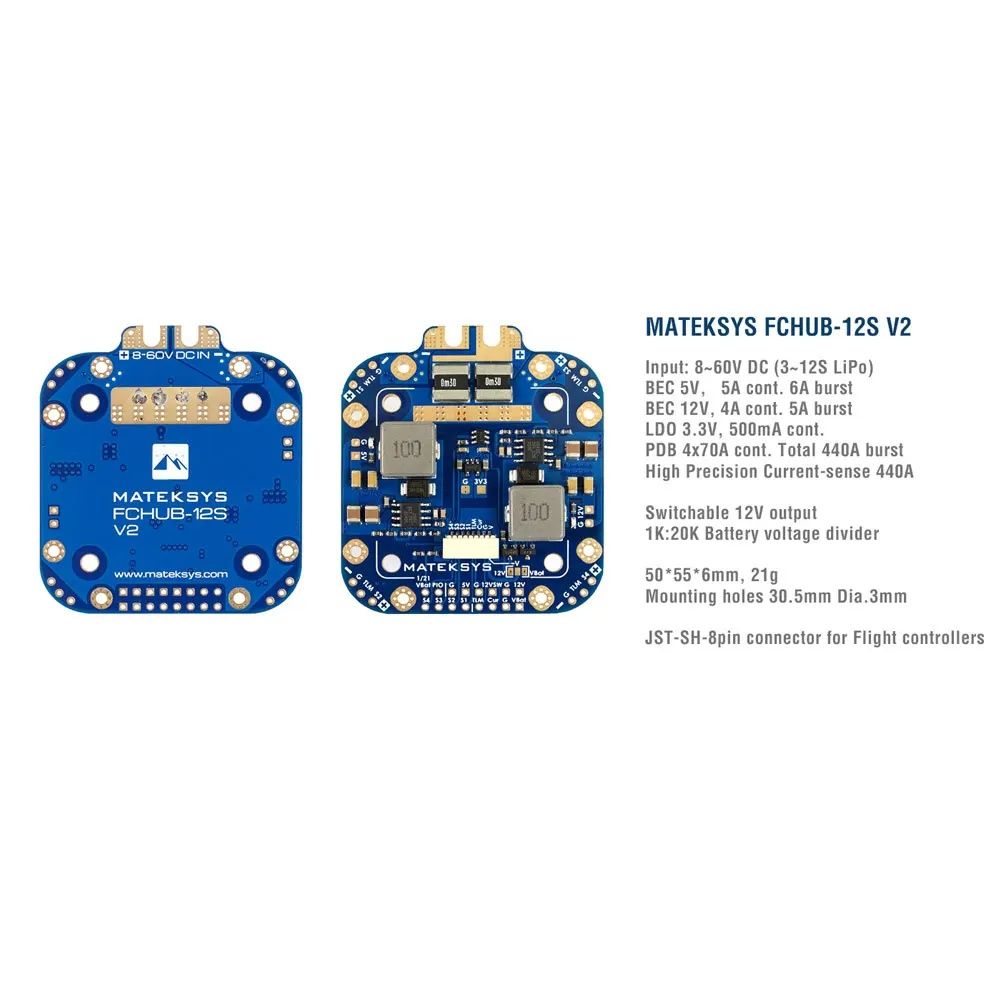 Плата распределения питания Matek PDB FCHUB-12S V2 for Xclass