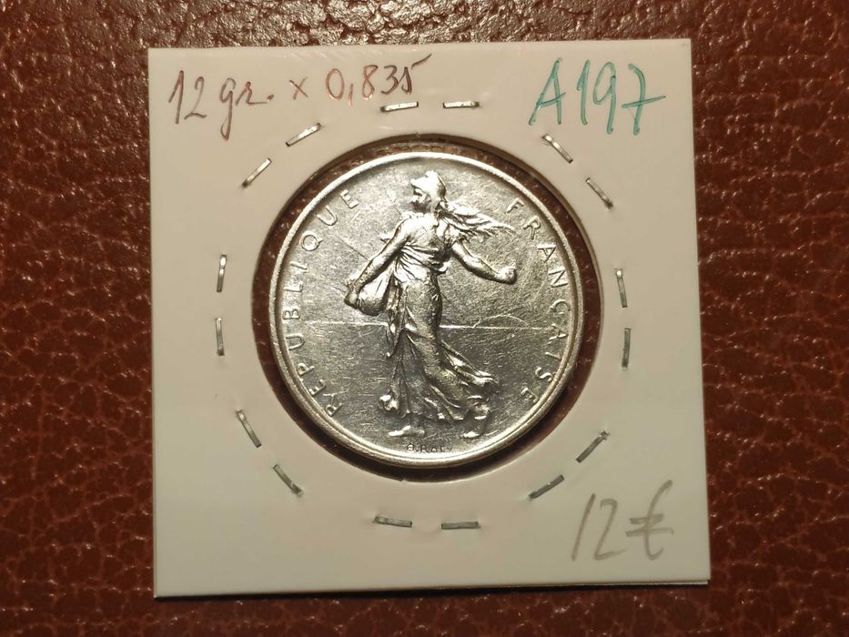 A197 moeda em prata de 5 francos de 1964 (VF) - França