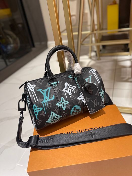 Сумка Louis Vuitton keepall bandouliere мужская унисекс кожаная
