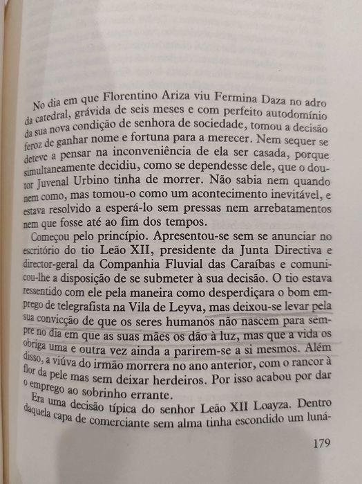 O Amor nos Tempos de Cólera, Gabriel García Márquez