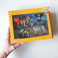 Набір фігурок Шляйх Schleich: лев, зебра, мавпа, слон