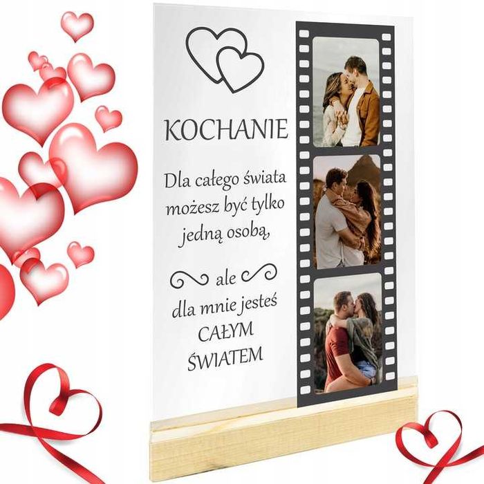 Ramka ze zdjęciem PREZENT walentynki dla męża żony dziewczyny chłopaka