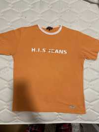 T-shirt laranja da marca polaca H.I.S Jeans.