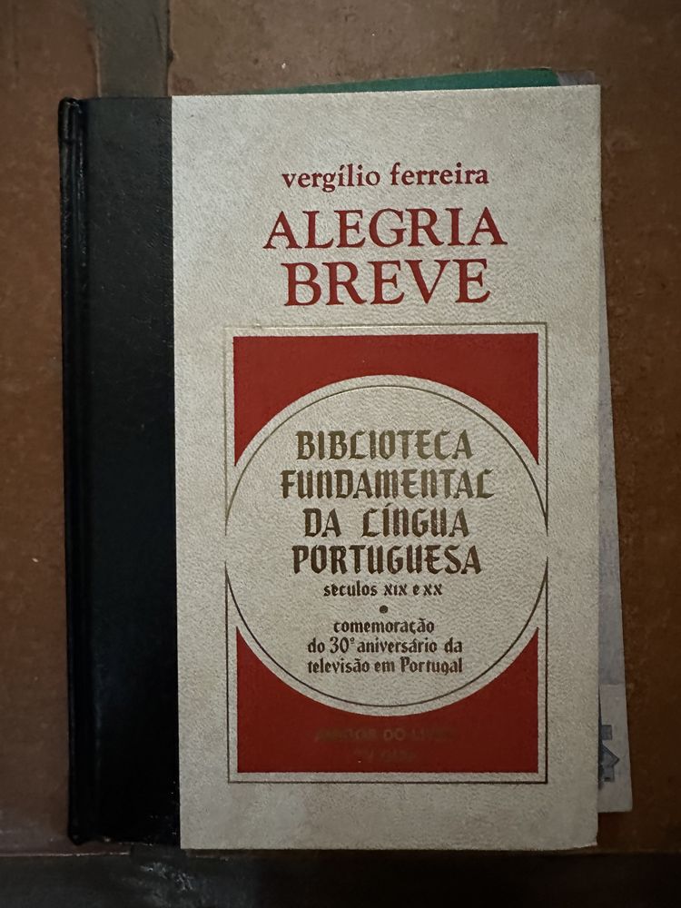 Livro alegria breve de Vergílio Ferreira. Biblioteca Fundamental da língua portuguesa