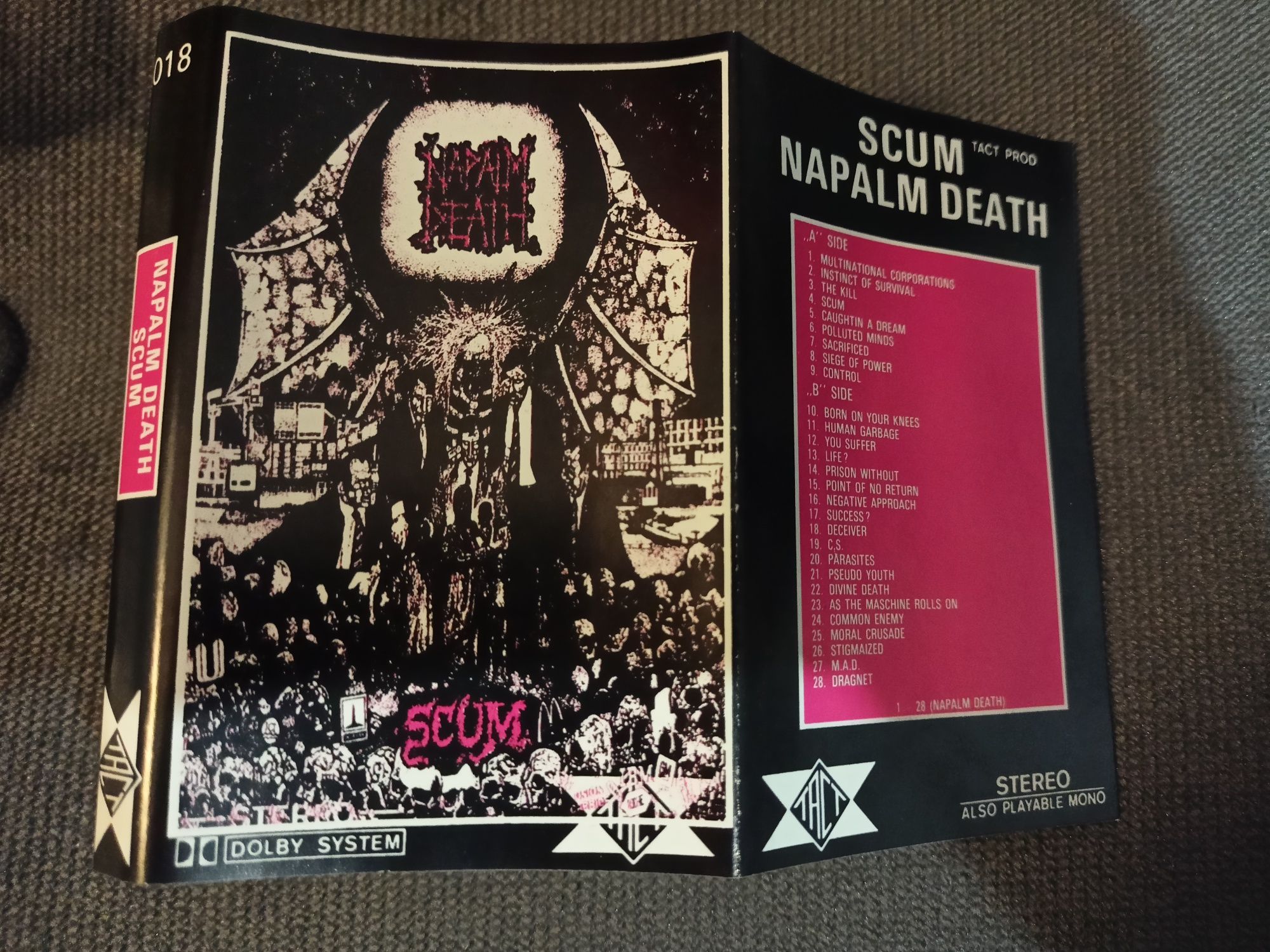 Napalm Death - Scum/grind core/kaseta Tact
