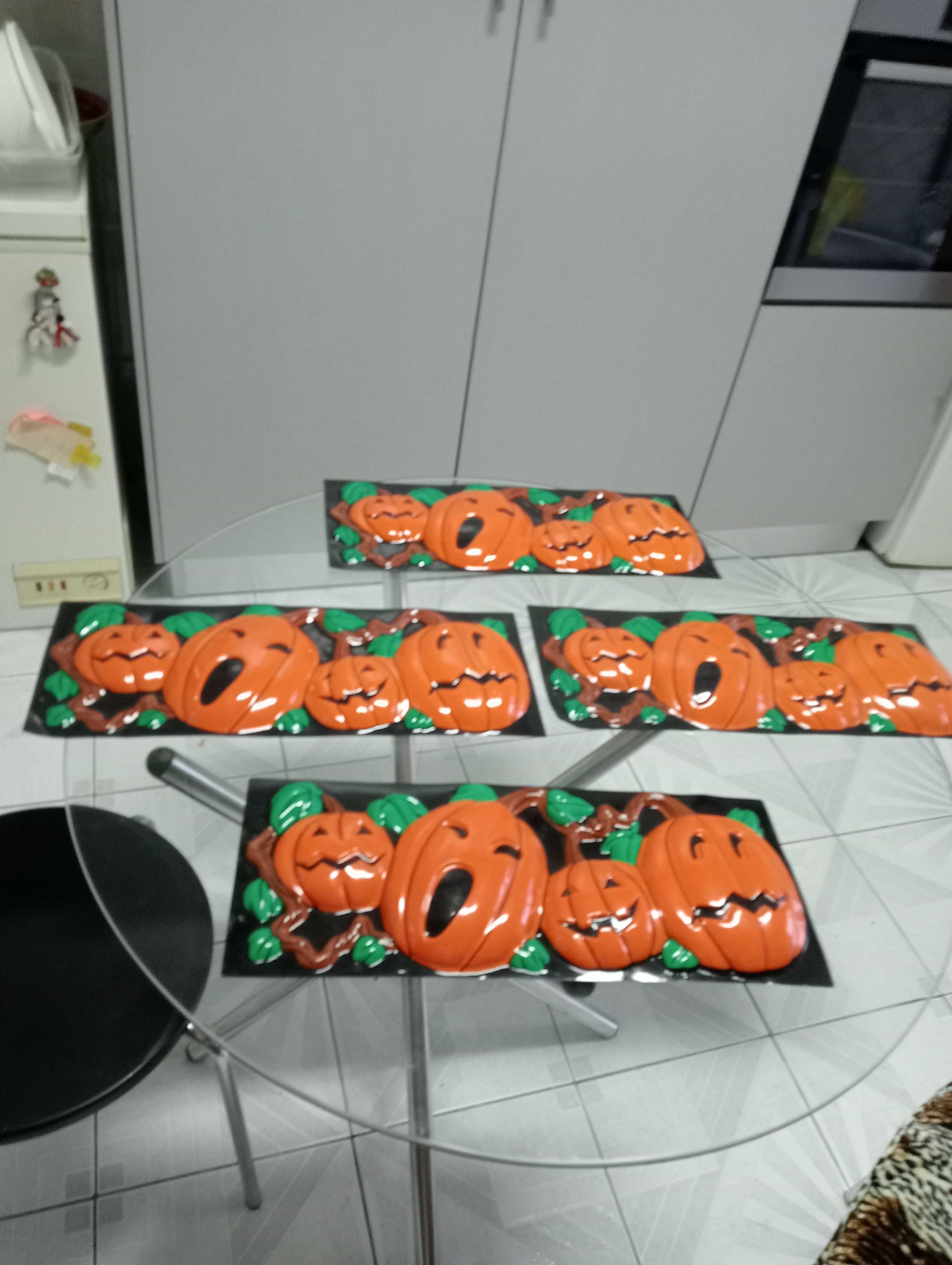 Decorações halloween em relevo de plástico