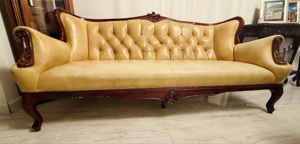 Sofa 3-osobowa skóra naturalna