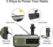Radio de Emergência Solar Dínamo Power Bank