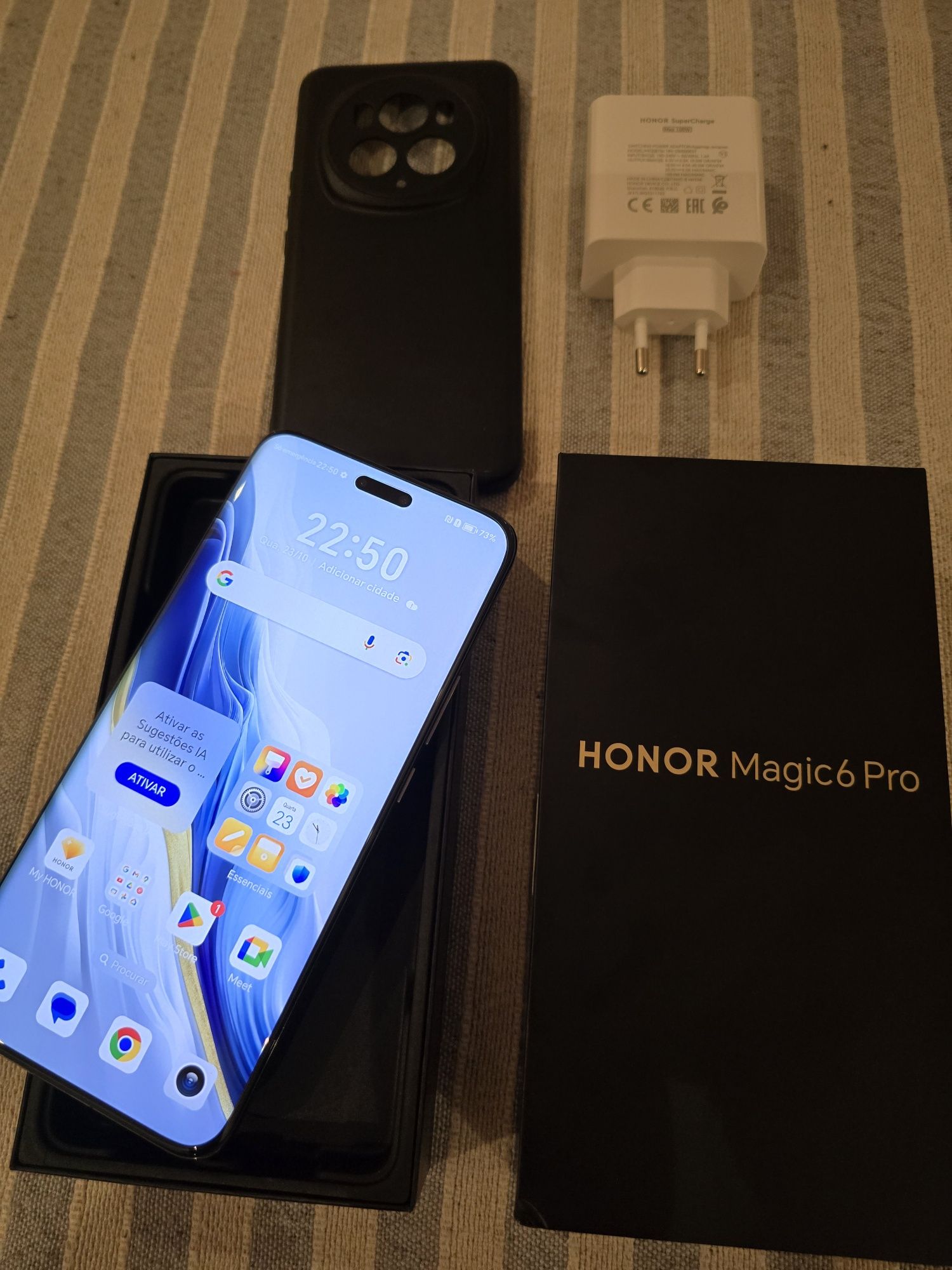 Honor Magic 6 Pro 512GB NOVO. Troca/retoma. Caixa, acessórios. Capas