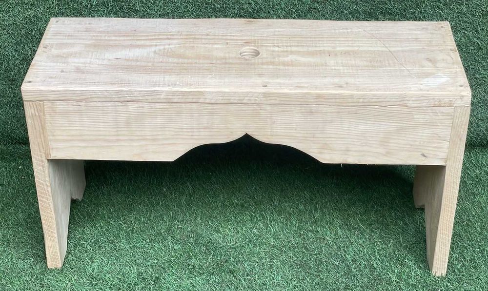 Banco rustico em pinho cru