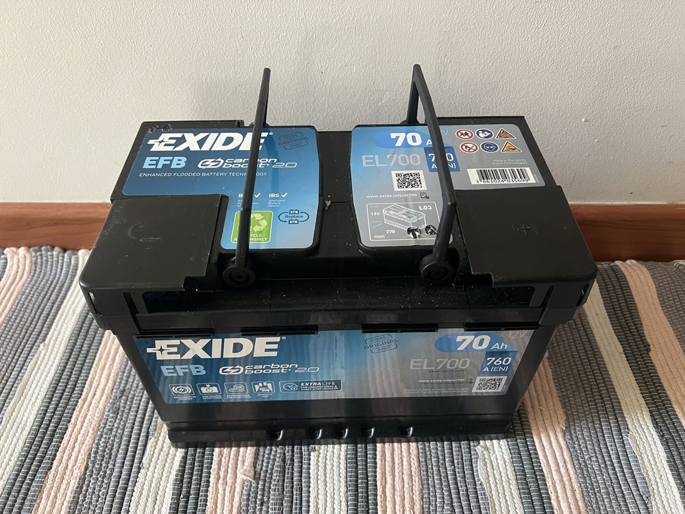 Bateria 12V 70Ah Exide Nova (Nunca usada) Start n Stop