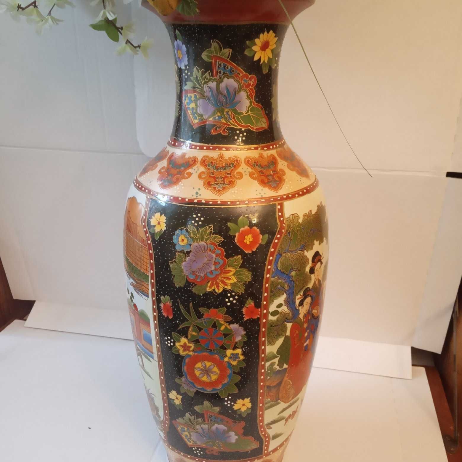 Orientalny chiński wazon 60 cm wysokość Vintage