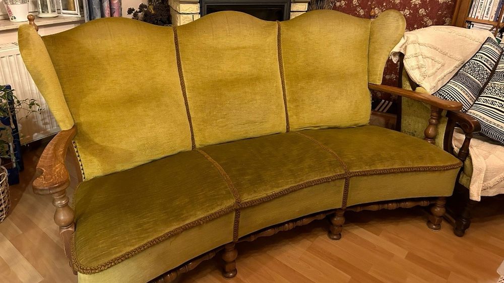 Zestaw Ludwik kanapa fotele ludwikowski