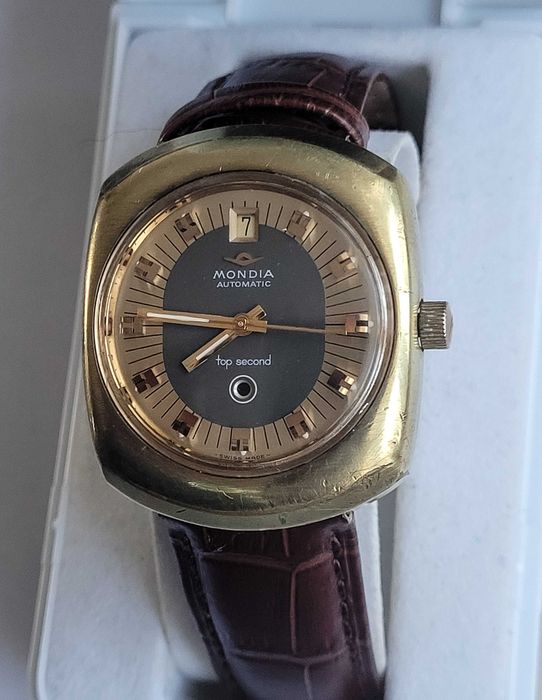 Pozłacany zegarek Mondia z tzw. bijącym sercem + gratis zegarek LCD.