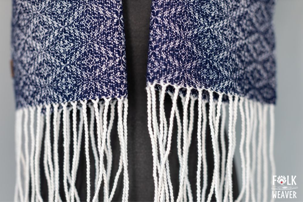 Ręcznie tkany szal Folk Weaver „Zmierzch” rękodzieło szalik handmade