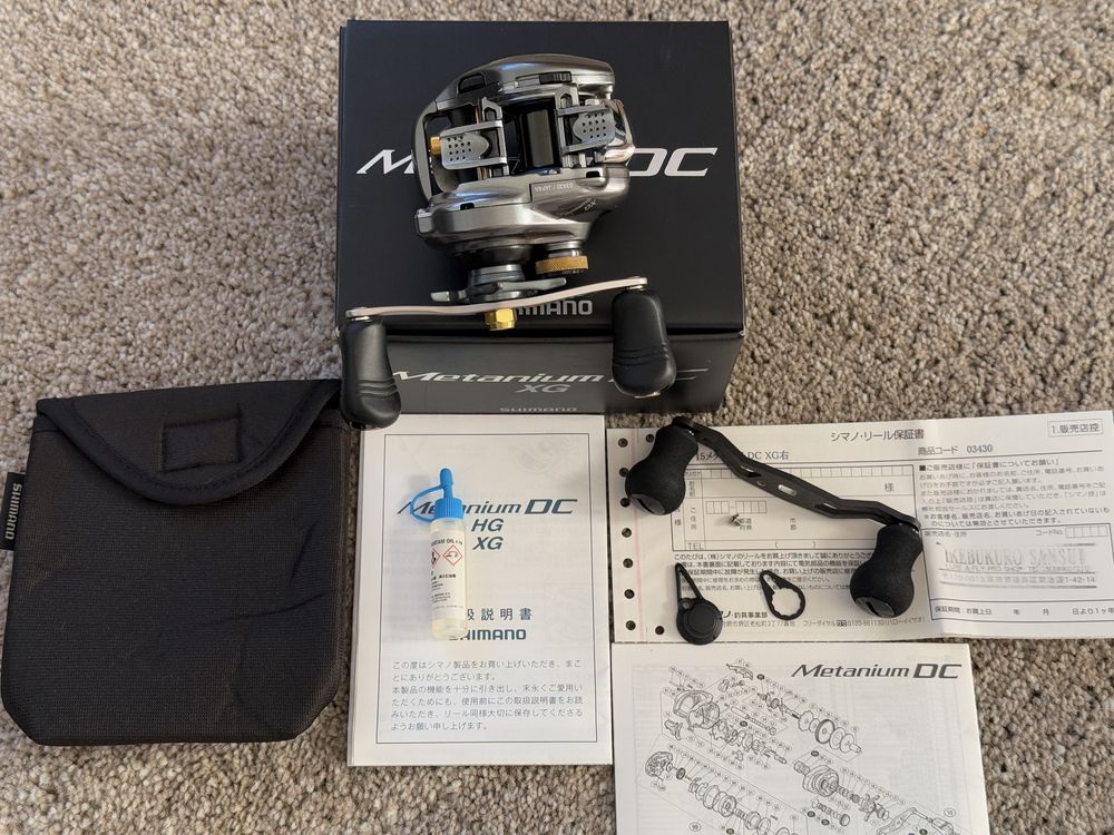 Shimano 15 Metanium DC XG 8.5 Кастингова риболовна котушка.  Japan