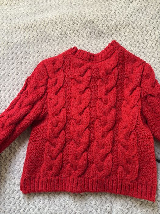 czerwony sweterek damski zara