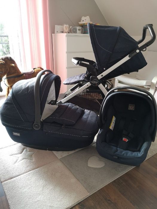 Wózek peg perego book plus s sportivo modular granatowy 3 w 1