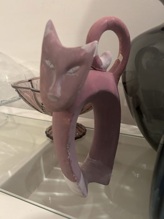 Kot malowany ceramiczny