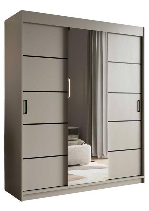 Szafa Przesuwna Garderoba Kaszmir Shadow 180cm do Salonu i Sypialni