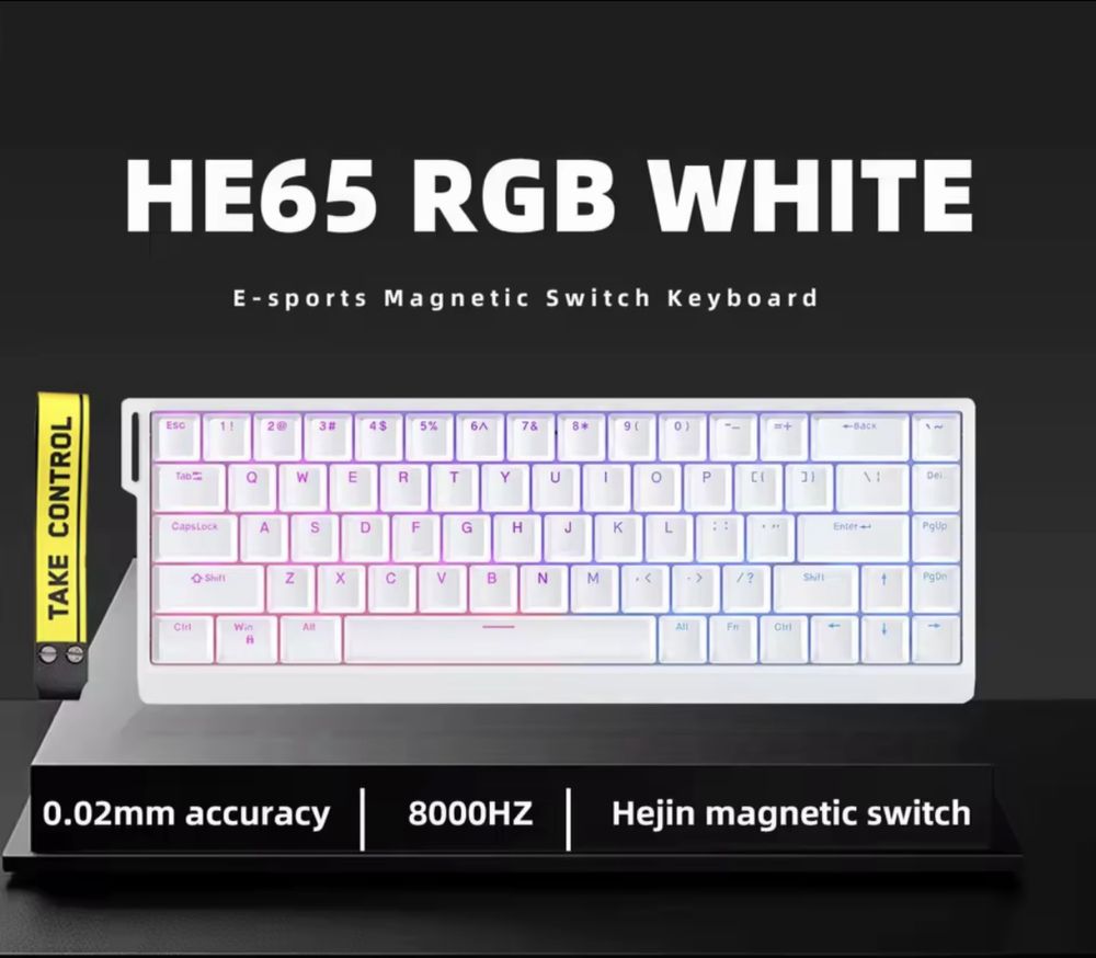 Магнитная клавиатура | клавиатура на таких свечах | zuoya he65 | white