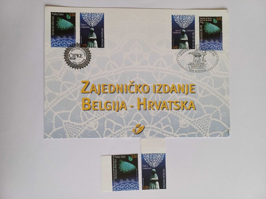 Filatelia - Emissão conjunta Bélgica-Croácia, 2002