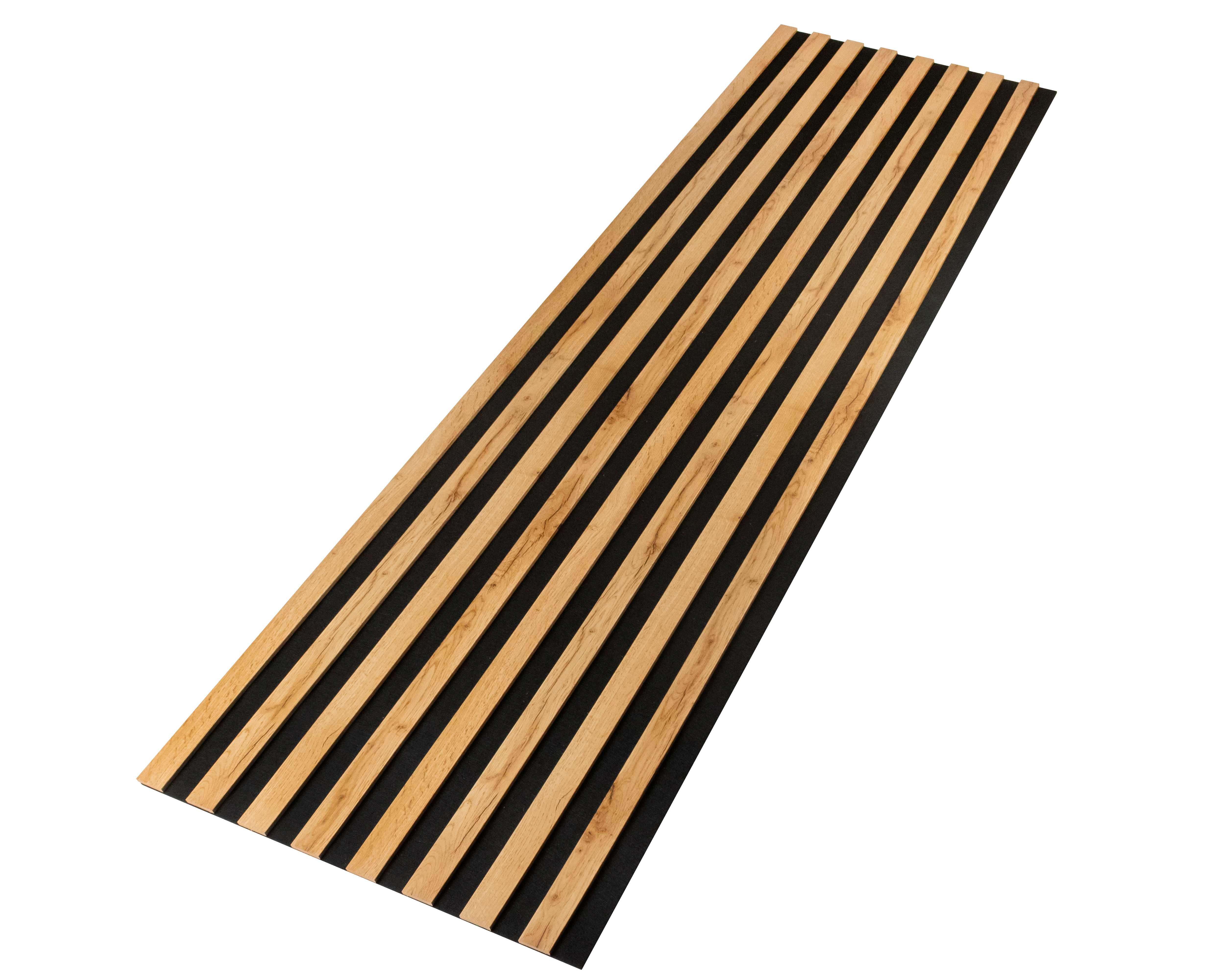 Lamele ścienne na czarnym filcu 260cm x 54 cm Dąb Wotan i inne