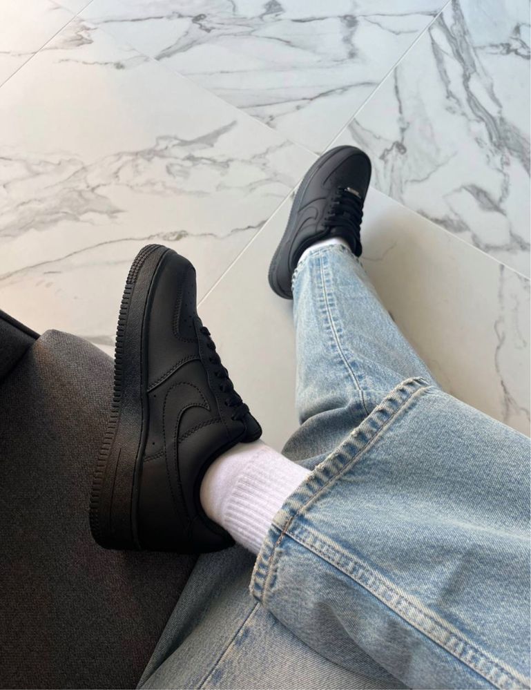 Чорні форси, Nike Air Force 1 Low Black, чорні найк аір форси,еір форс