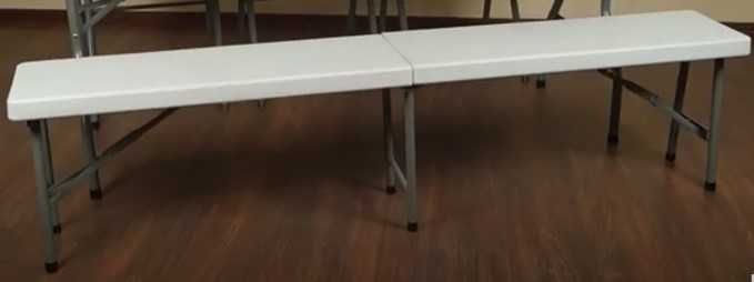 Лавка посилена складна металева для дому і подвір’ю 180 см.