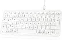 Qulose QUJPEU0001 Bezprzewodowa klawiatura Bluetooth biała AZERTY
