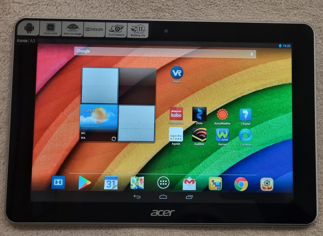 Acer iconia A3-A10; 16gb wifi