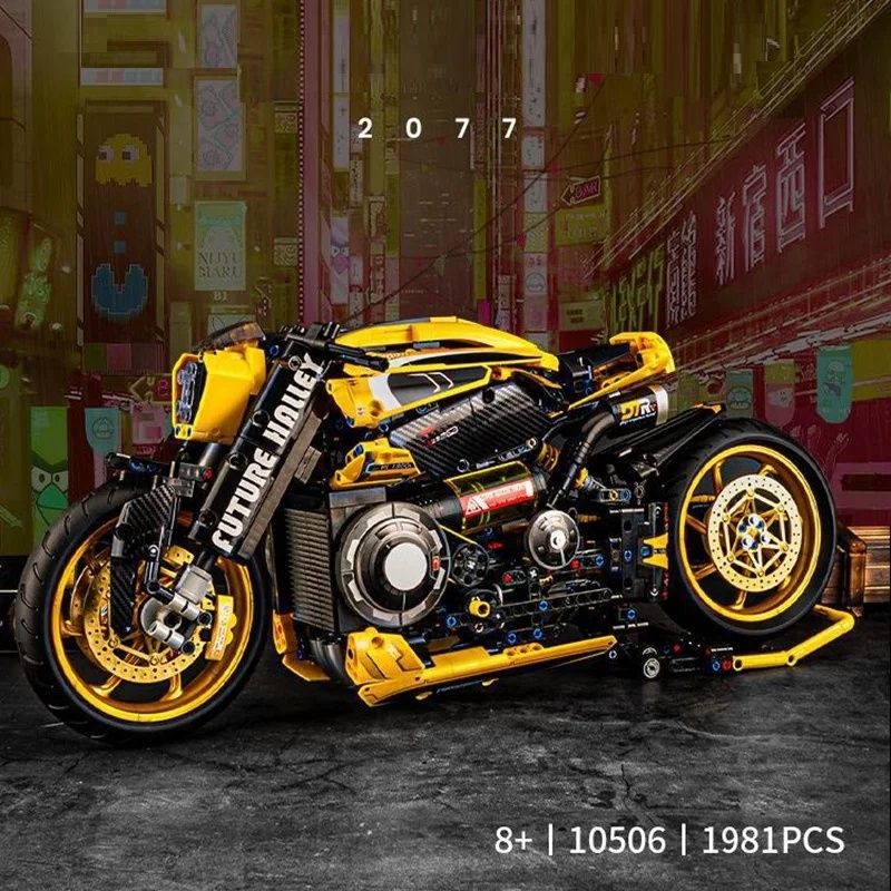 Klocki motocykl Cyberpunk 2077 Night City