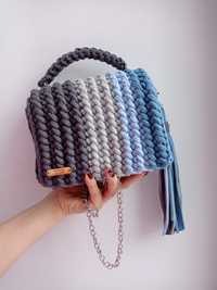 Piękna torebka kopertówka bawełna handmade (dostępna od ręki)