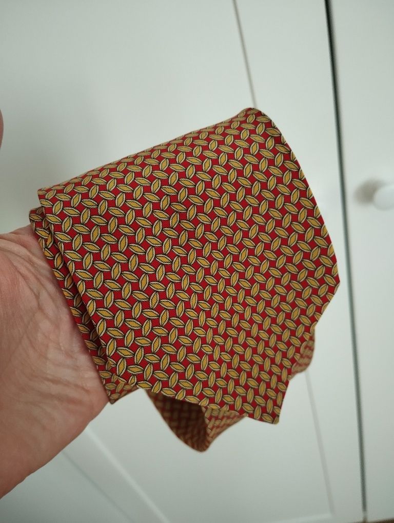 Jedwabny krawat 100% silk 9,5 cm Hemley