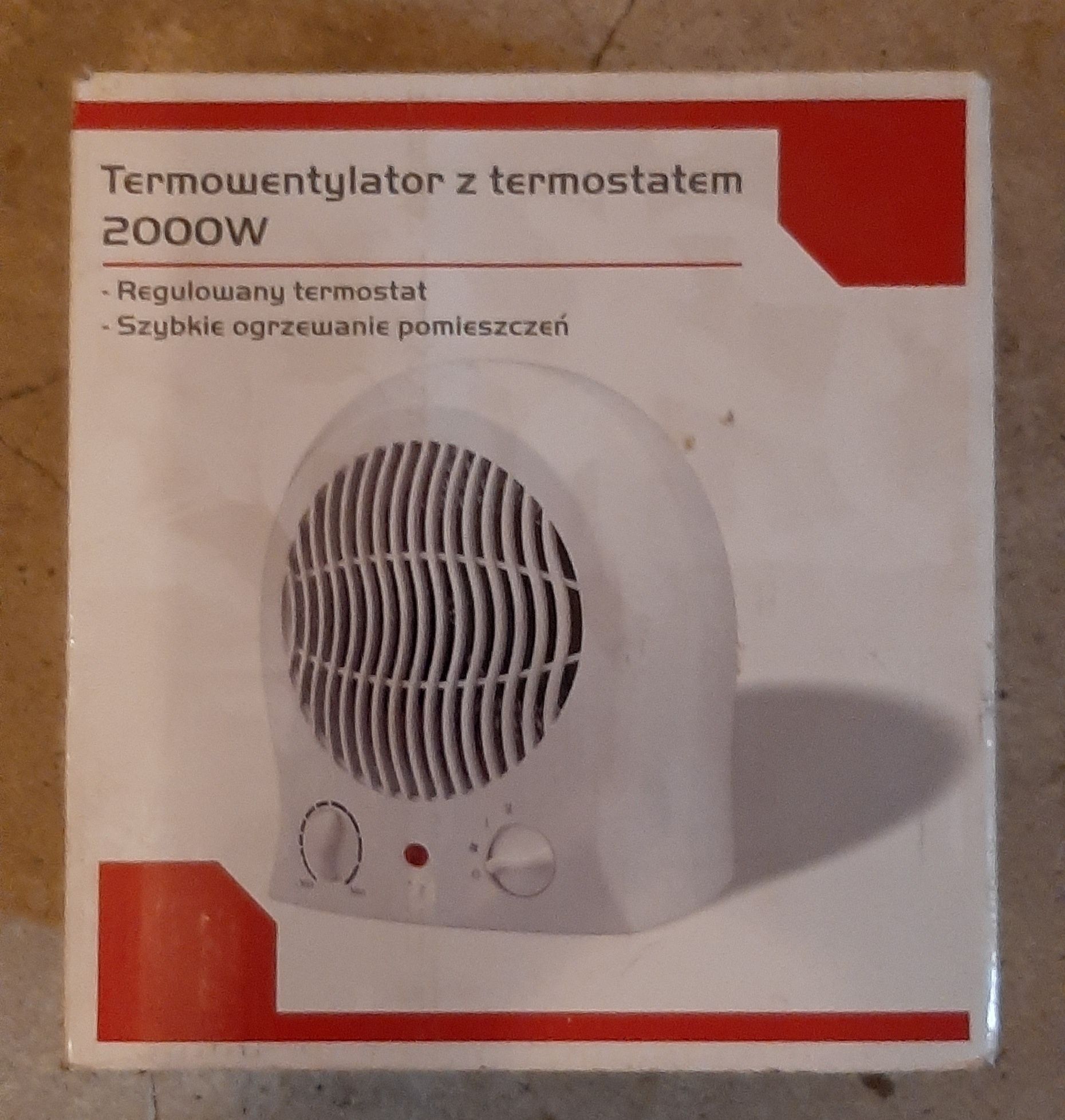 Dwa termowentylatory z termostatem 2000W