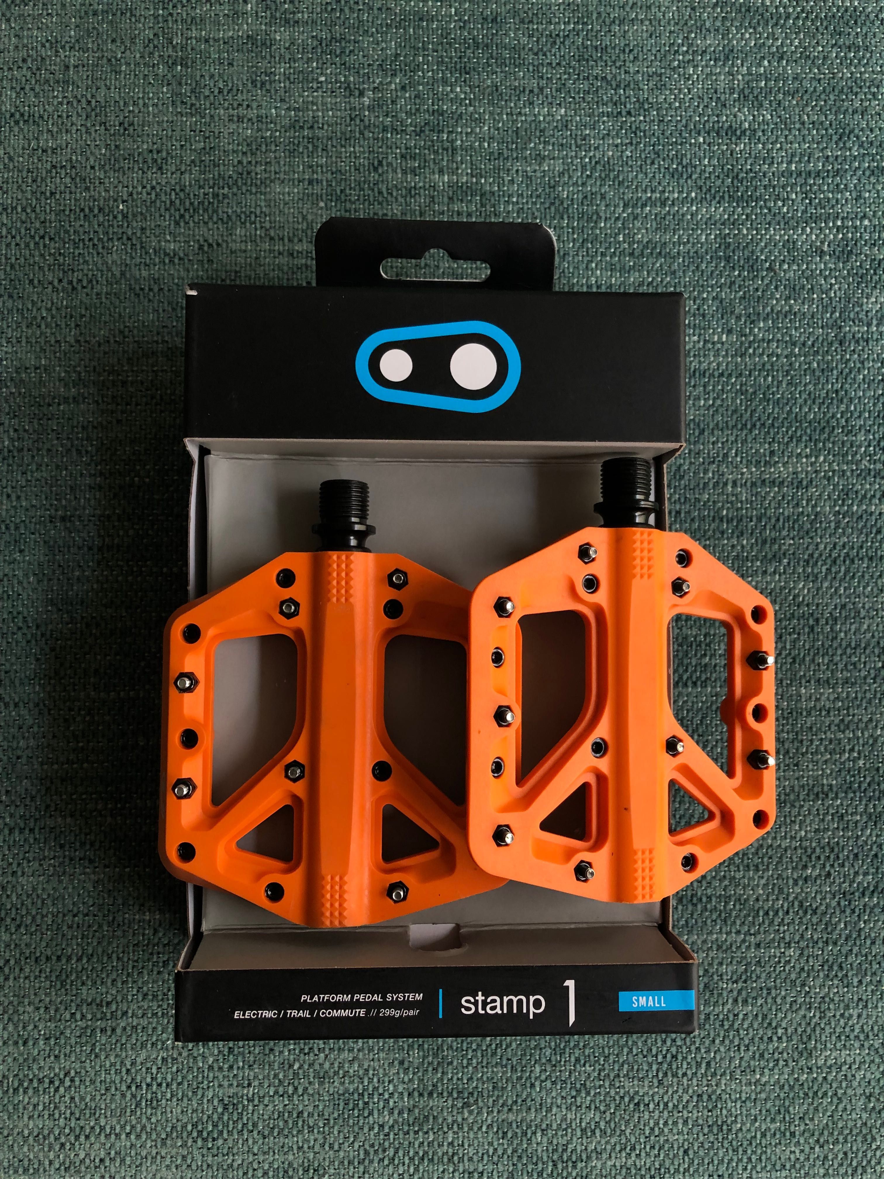 Pedały rowerowe CRANKBROTHERS Stamp 1 Pomarańczowy Rozmiar S
