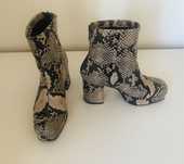 Botas Topshop pele de cobra