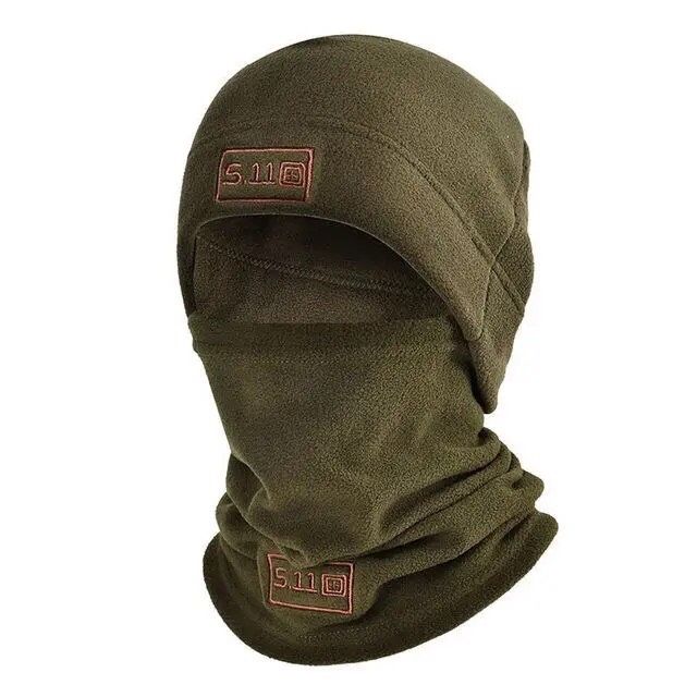 Комплект шапка та бафф флісова тепла тактична 5.11 Tactical  зимова