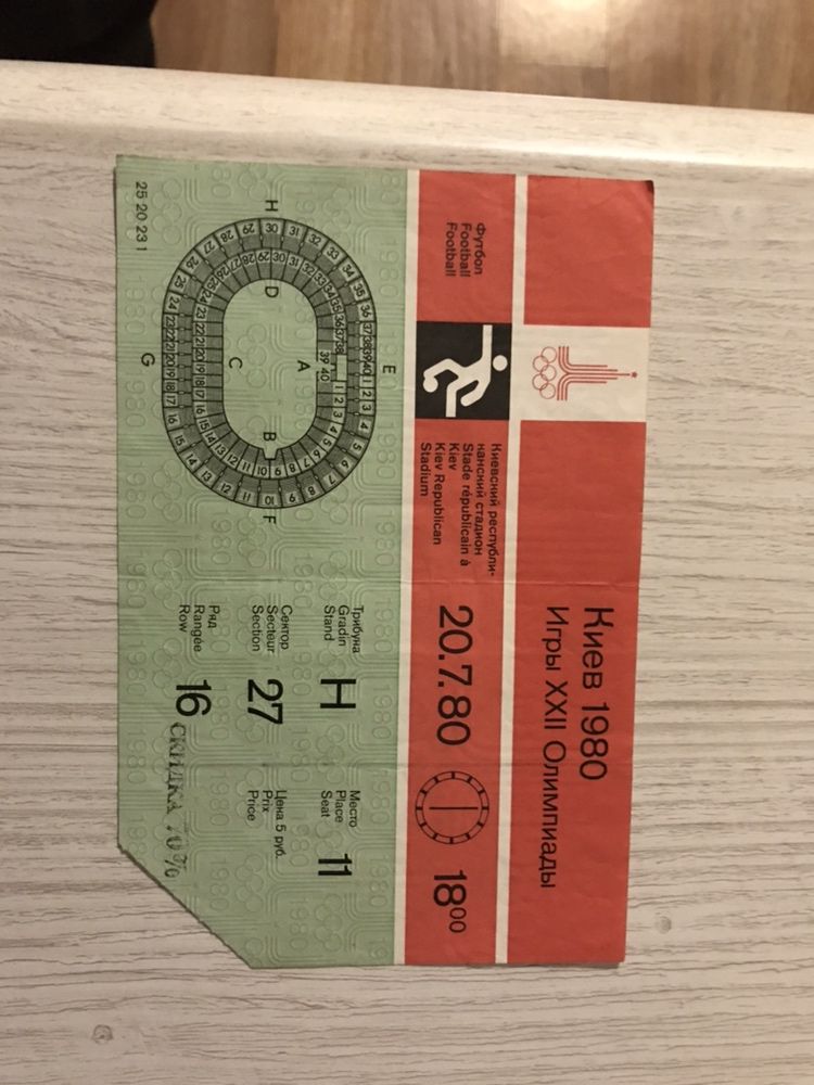 Билет 1980 года