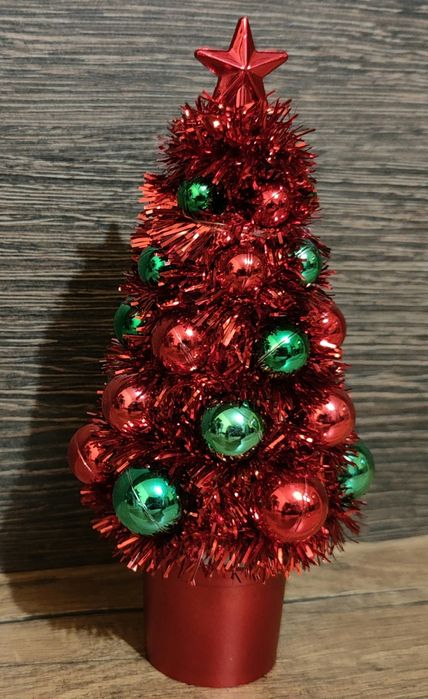 Ozdoba Świąteczna Choinka Czerwona 20cm