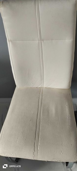 komplet 6 krzeseł na płozach do odnowienia