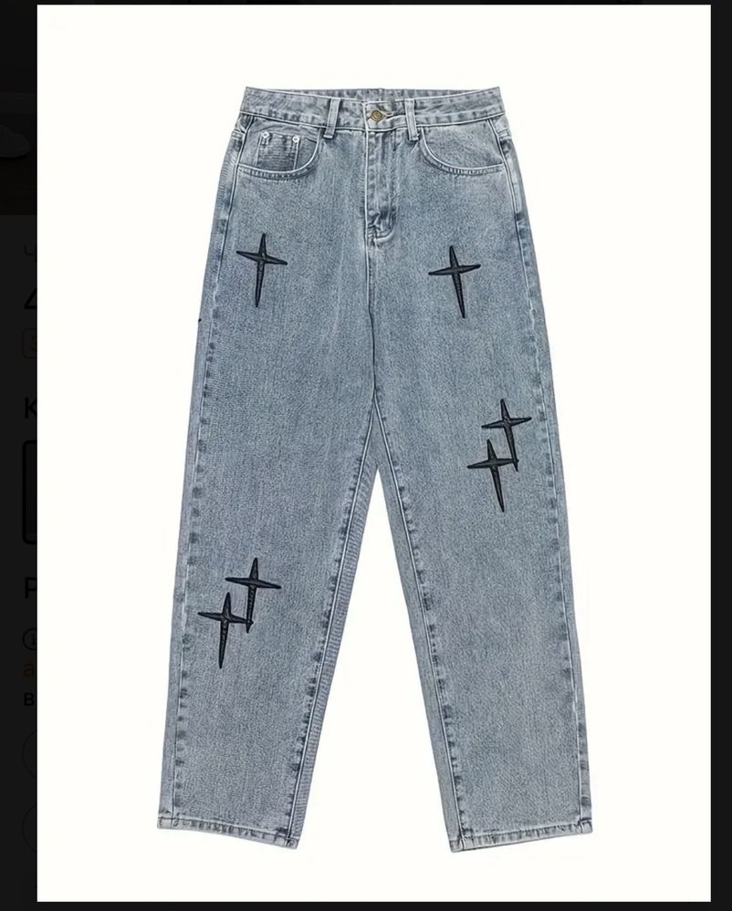 Джинси в стилі Chrome hearts штани