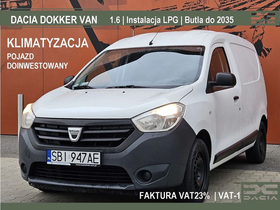 Dacia Dokker  | 1.6 LPG Doinwestowany | Klimatyzacja VAT-1 VAT23%