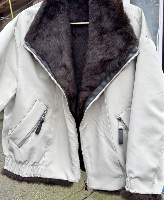 Зимова куртка з натурального хутра кролика