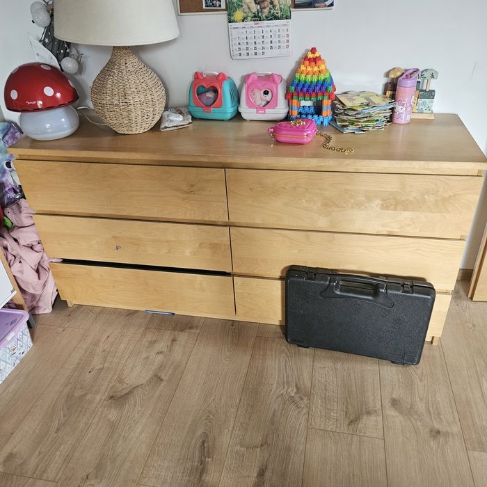 Komoda Malm jasny dąb 160x78cm