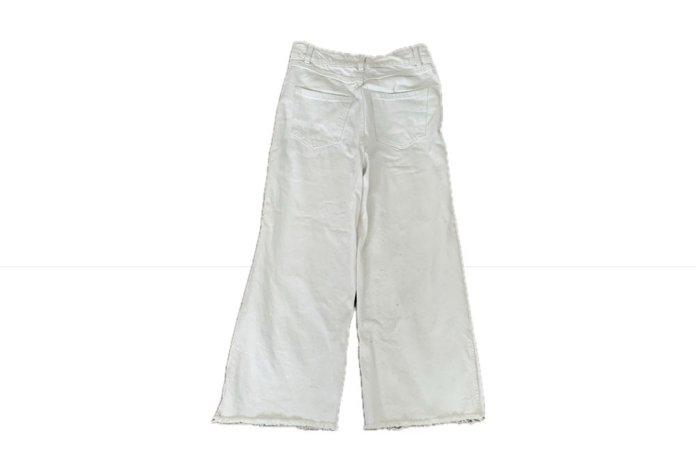 Białe jeansy Wideleg XS Cropp