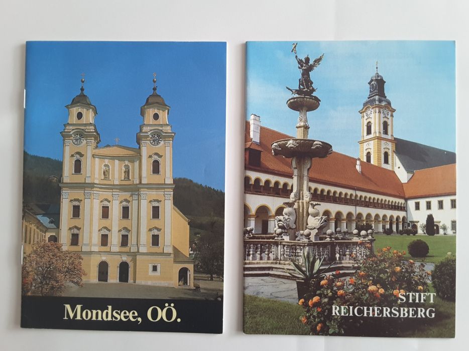 Broszurki:"Opactwo na Monte Cassino",2 austr."Mondsee","St.Reichersber