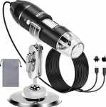 WADEO ręczna kamera mikroskop cyfrowy 1440P HD USB 50-1600X 8 diod LED