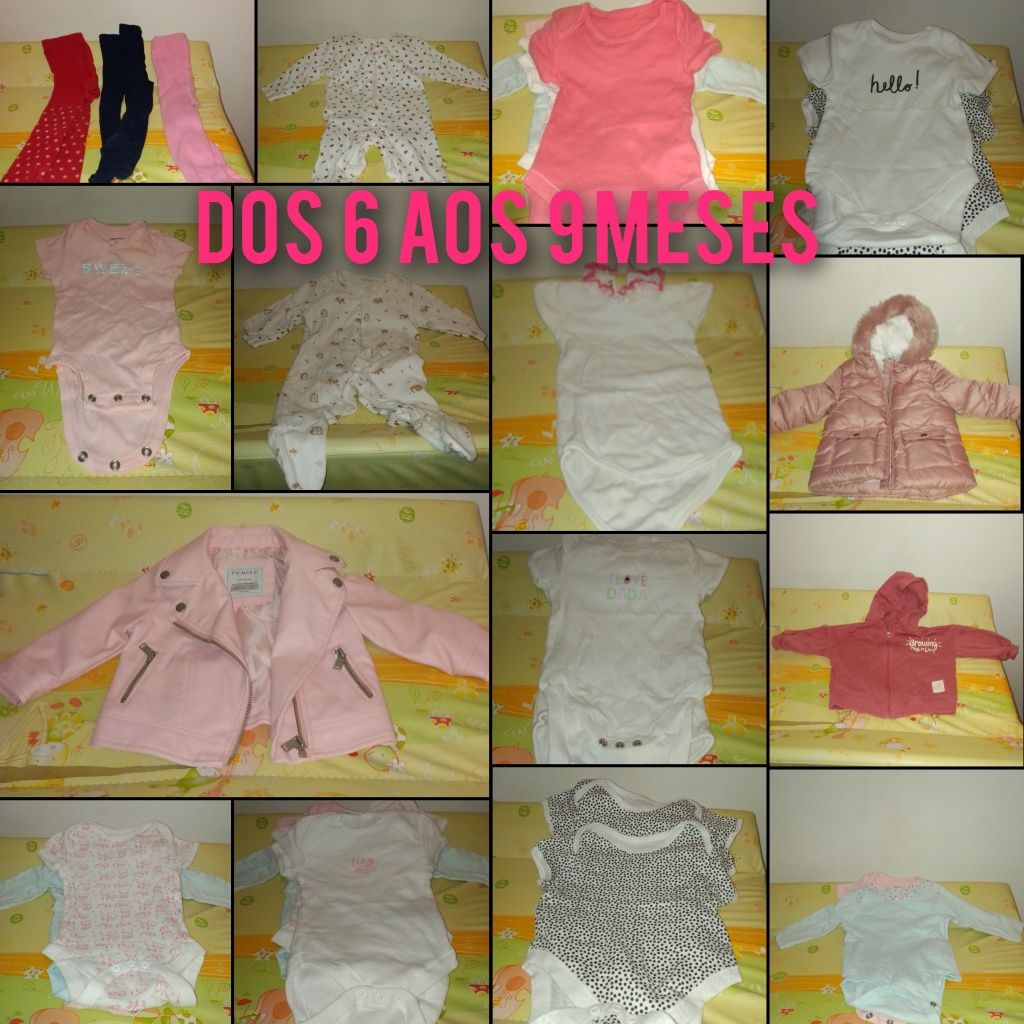 Lote de roupa de menina de 109 peças